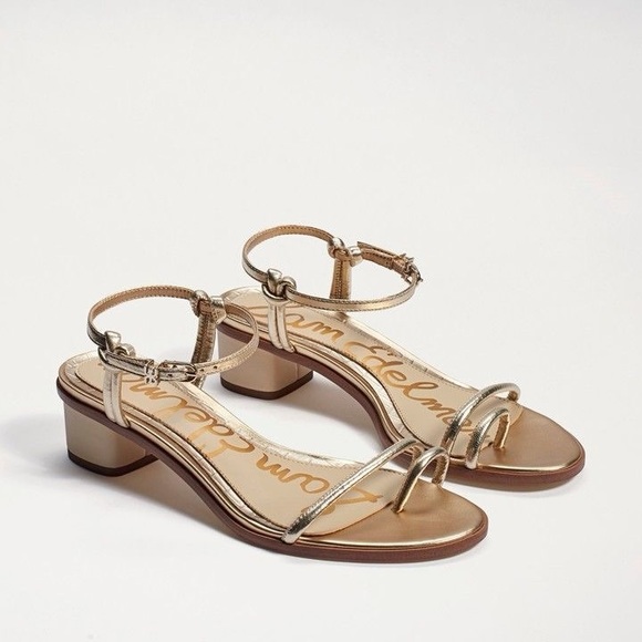 Sam Edelman Isla sandals NWOT size 6.5 gold and nude - Picture 1 of 4